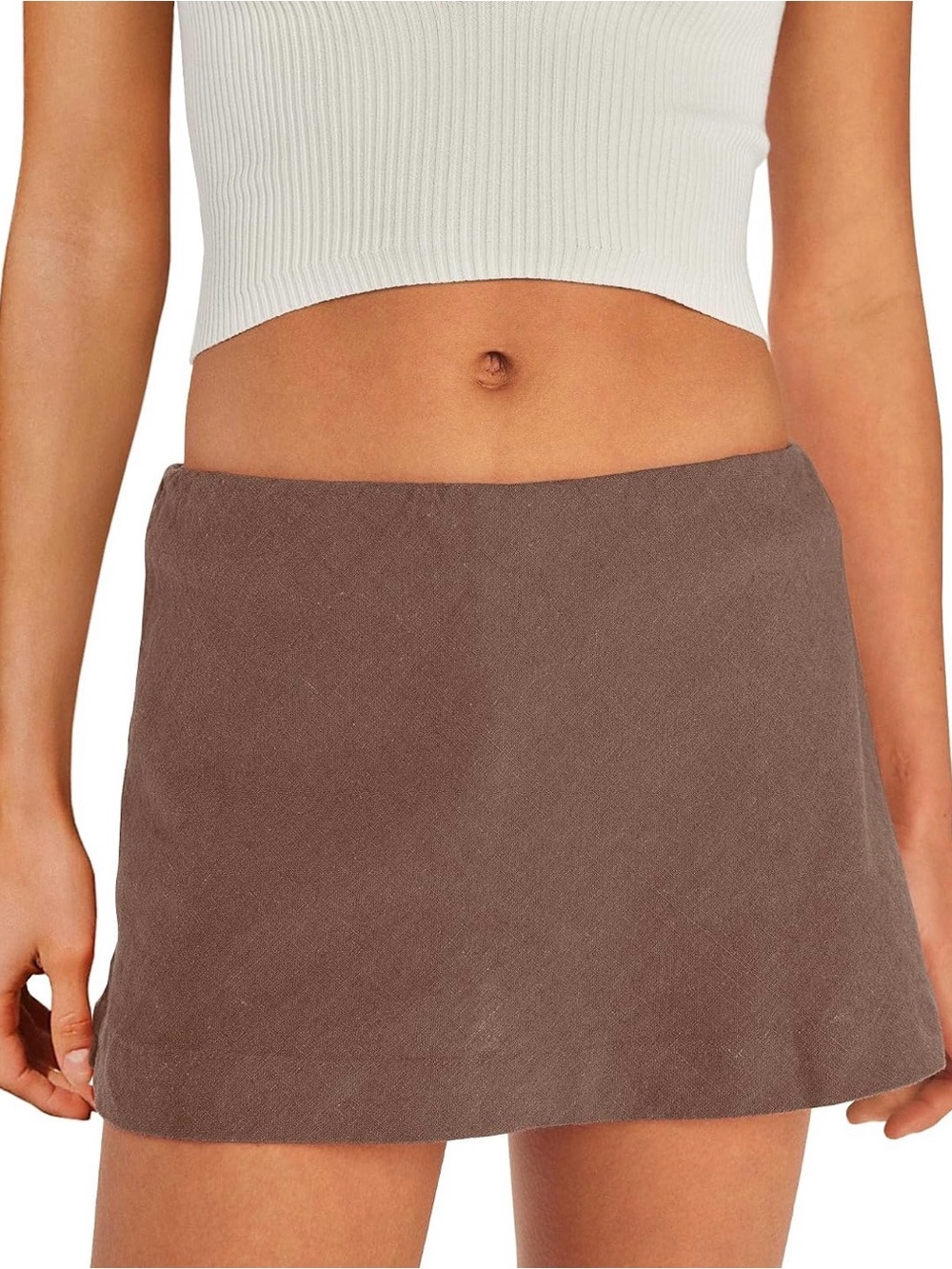 Brown Stretch Skort